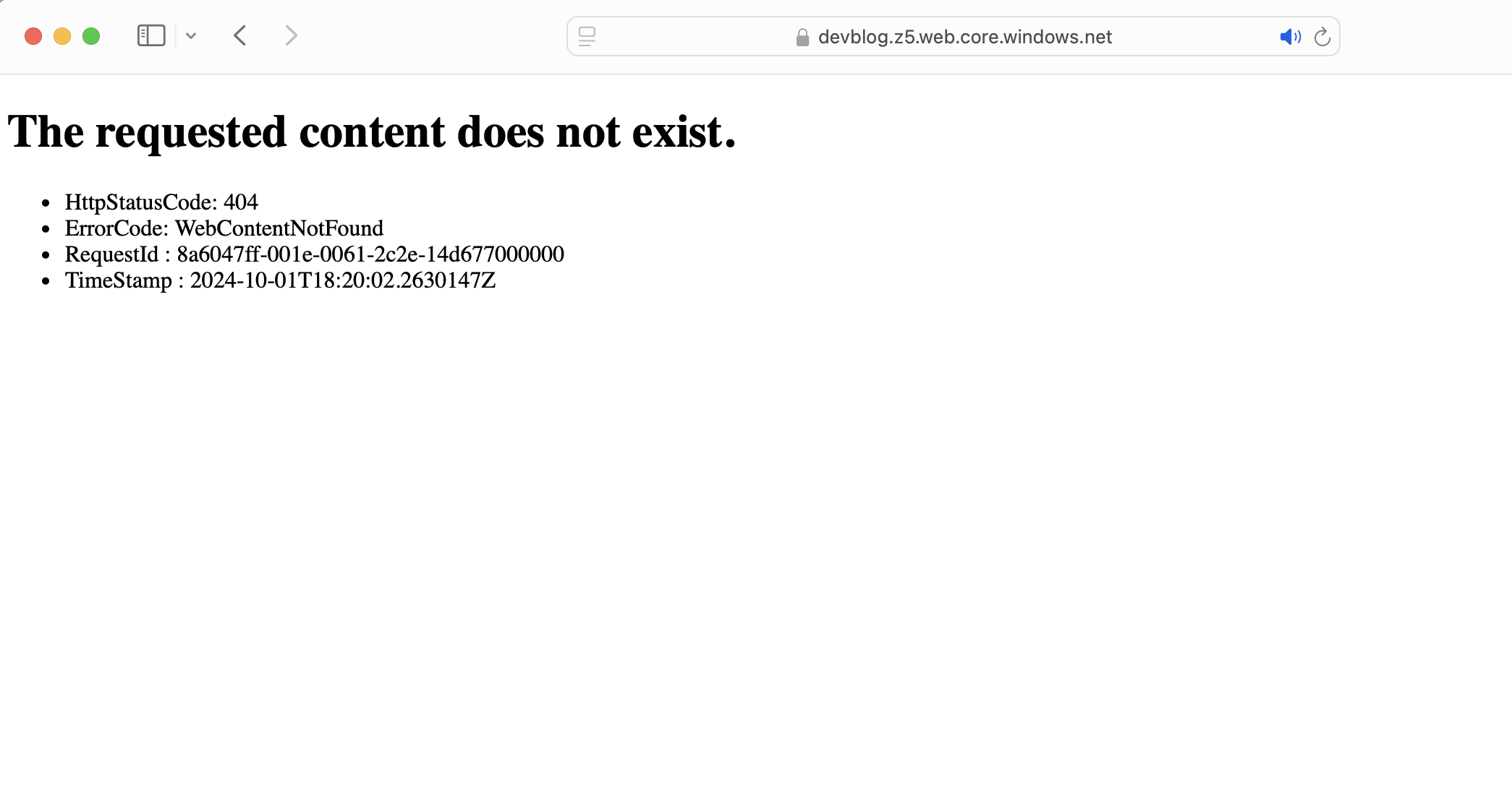 The requested content does not exist